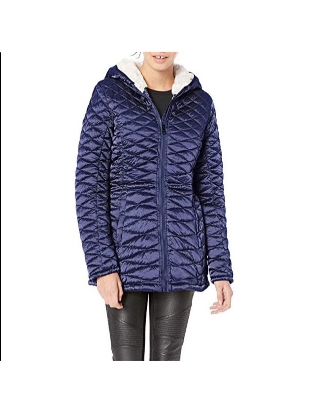 Steve Madden Indigo Glacier Shield Quilted Jacket, size M